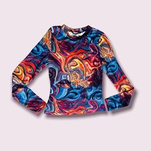 SHEIN Splash Ink Print Slim Tee